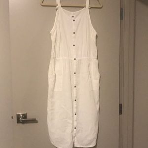 White midi dress
